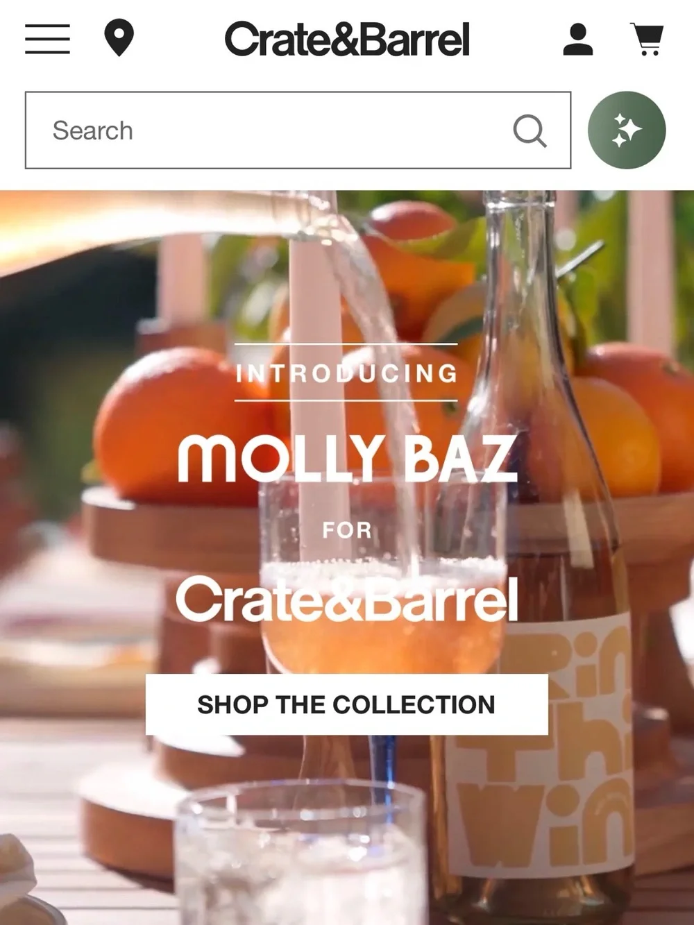 NWT Molly Baz for Crate&Barrel Cream Yellow Apron